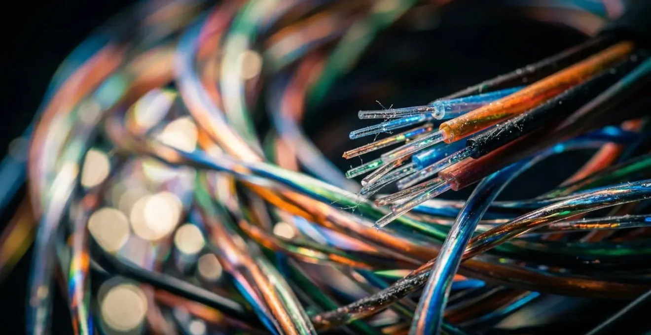 Vue macro de connexions réseau symbolisant l'écosystème d'une pépinière d'entreprises