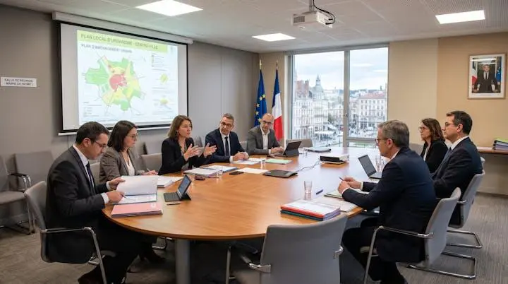 Réunion de collectivité territoriale pour décider d'un projet d'aménagement urbain